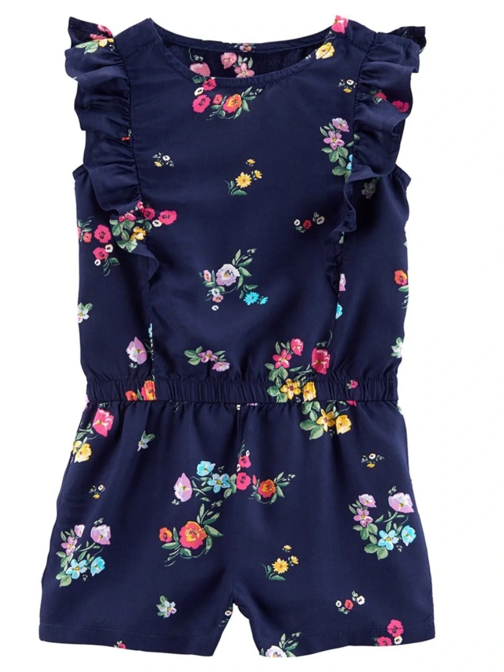 OshKosh B'gosh Floral Ruffle Sleeve Romper 4T